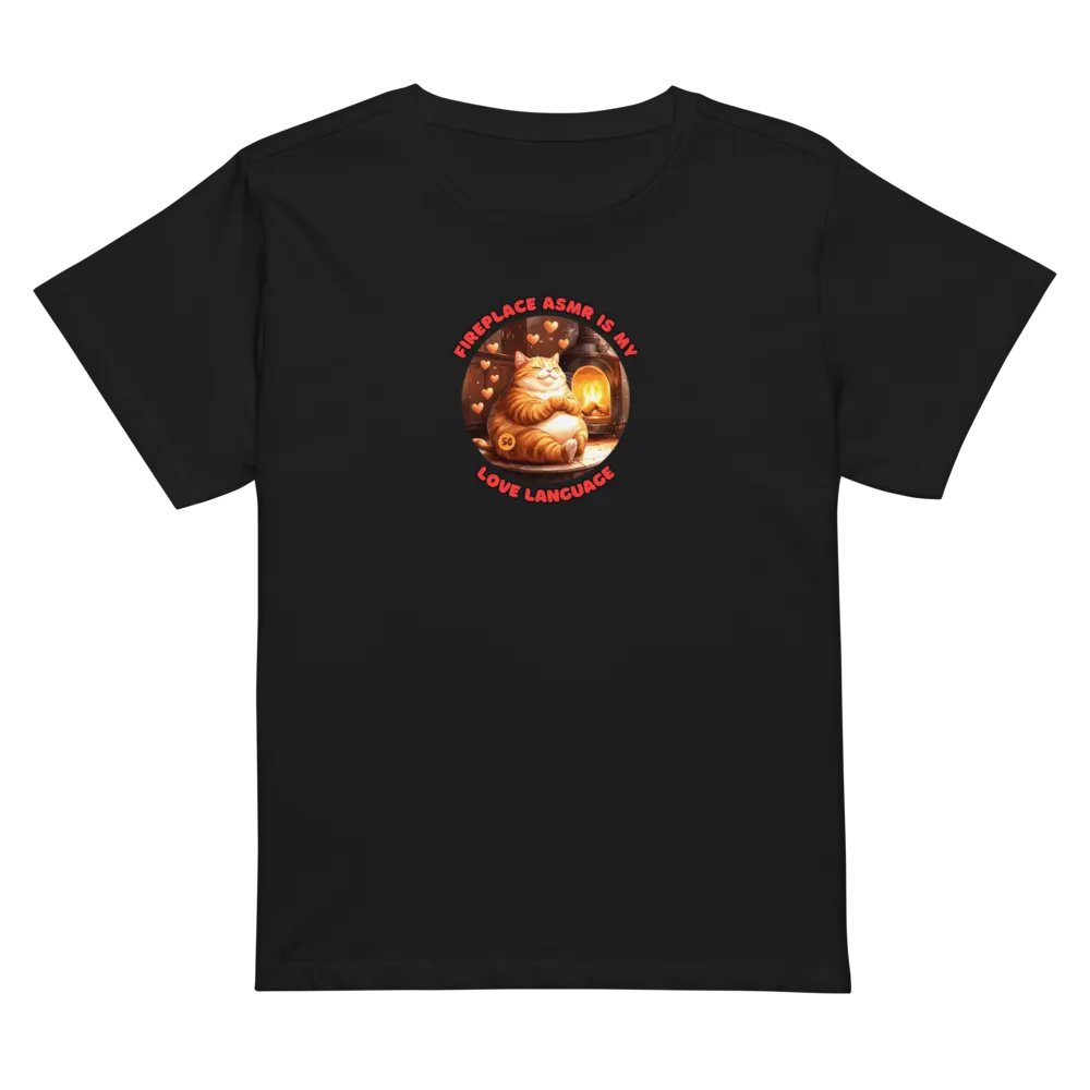 Cozy Cat - Fireplace ASMR is my Love Language | High Waisted Tee product image (1)