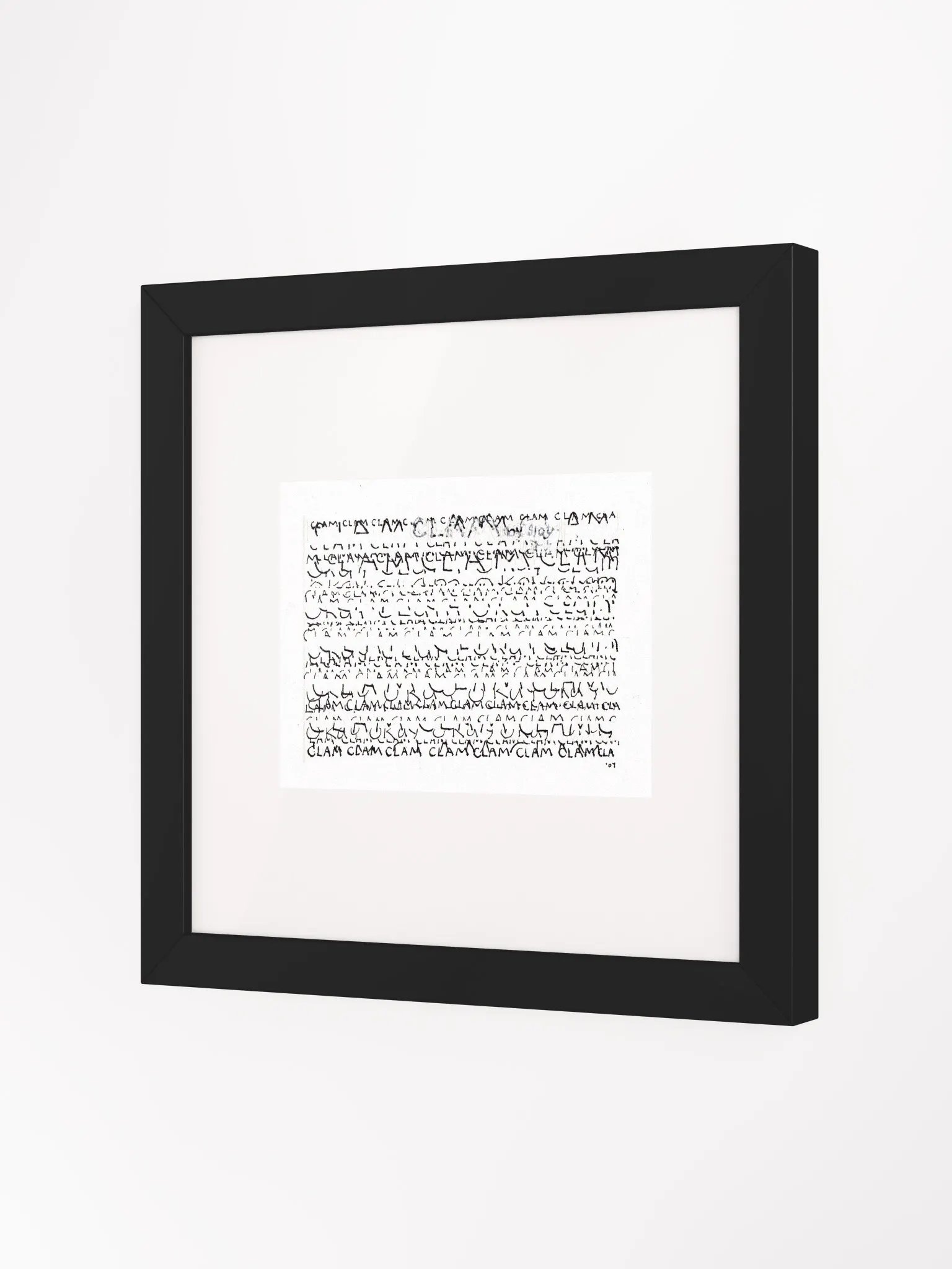 Clam Panel Card Print Framed product image (3)