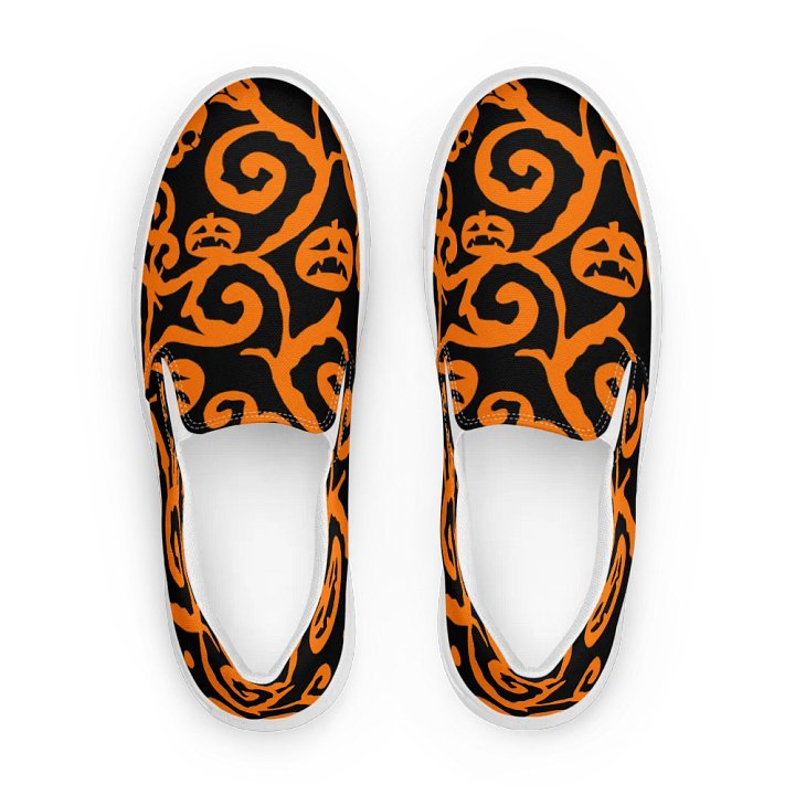 Scary Pumpkins Skull Men Slip-On Shoes product image (1)