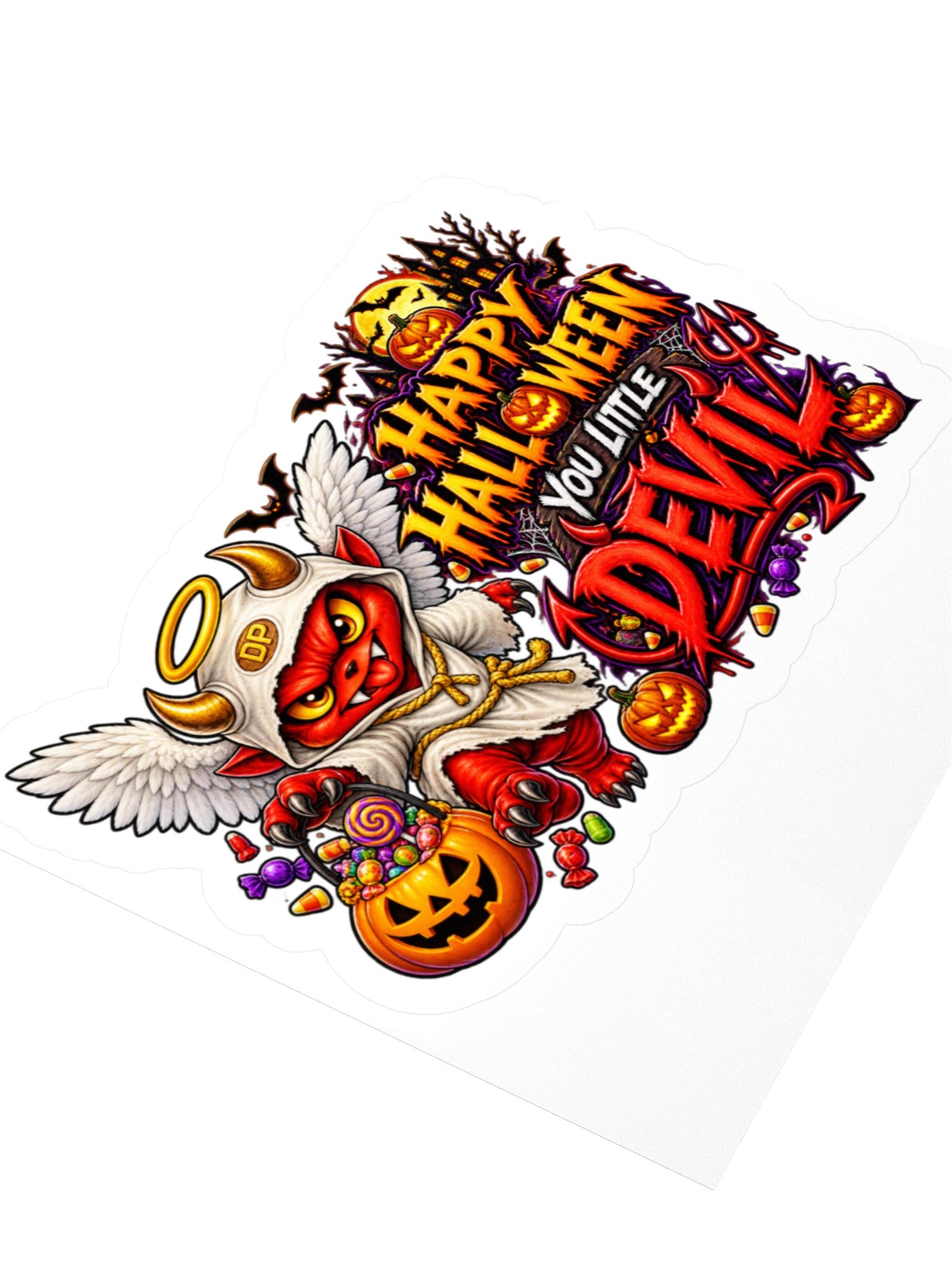 Happy Halloween You Little Devil 3" x 3" sticker product image (3)