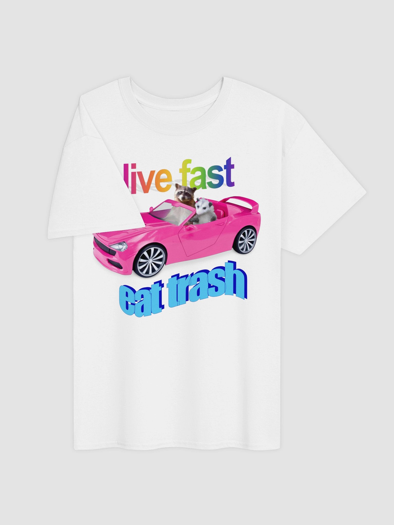 Live fast, eat trash possum & raccoon T-shirt product image (19)