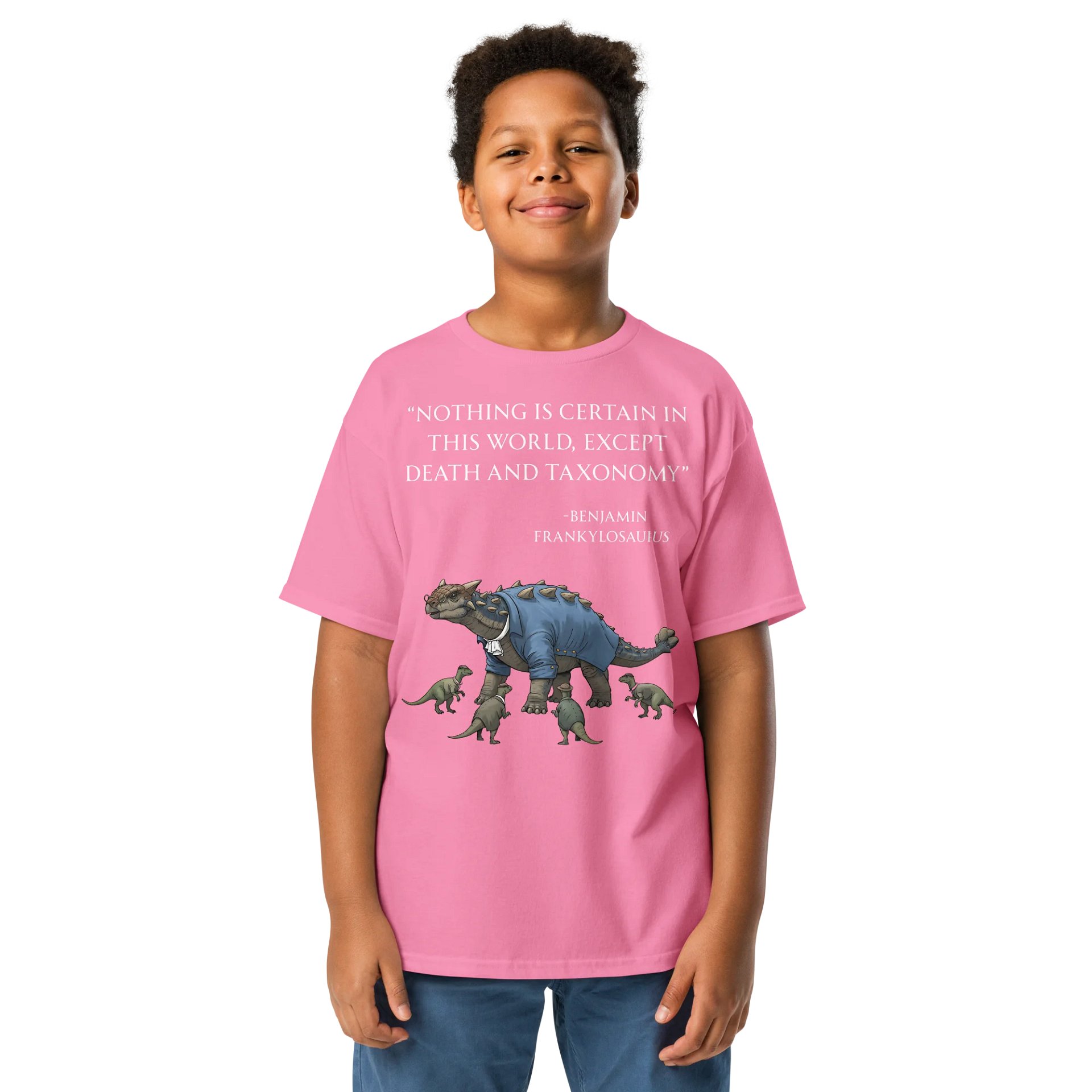 Benjamin Frankylosaurus - Death and Taxonomy Funny Historical Dino Shirt product image (6)