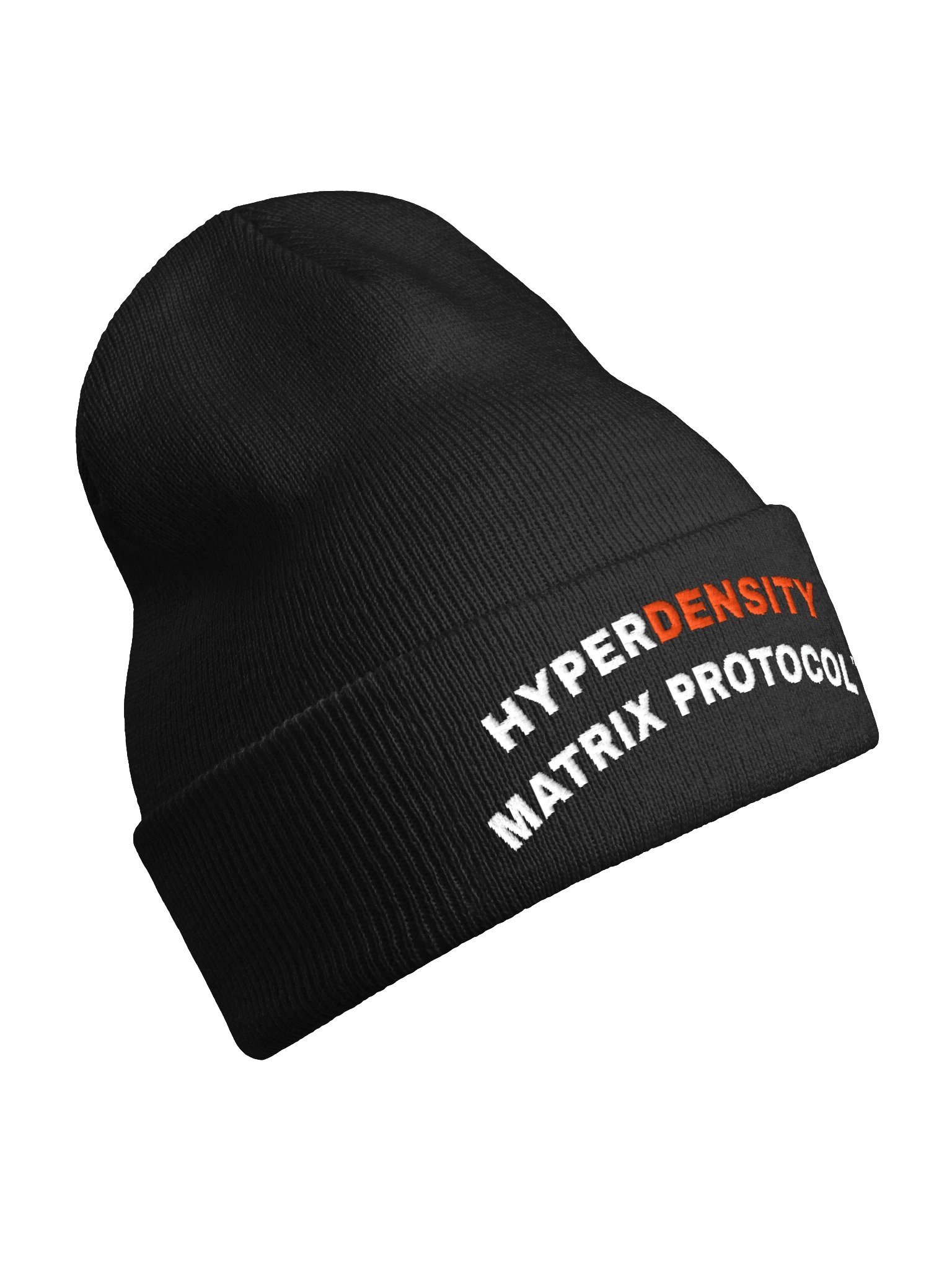 Hyperdensity Matrix Protocol™ Arched Logo Cuffed Beanie (Orange) product image (8)