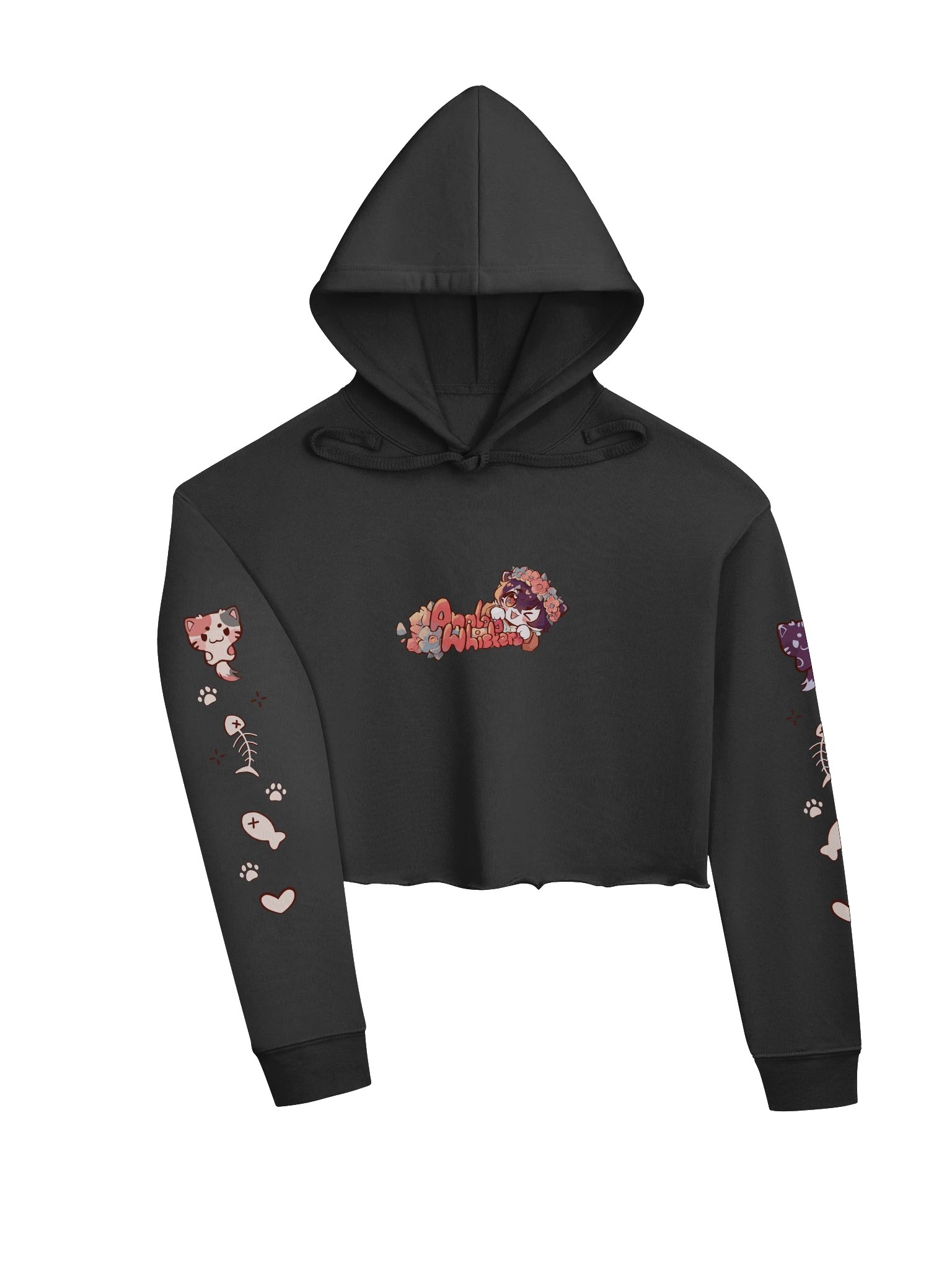 Gamer Cat Cropped Hoodie product image (2)