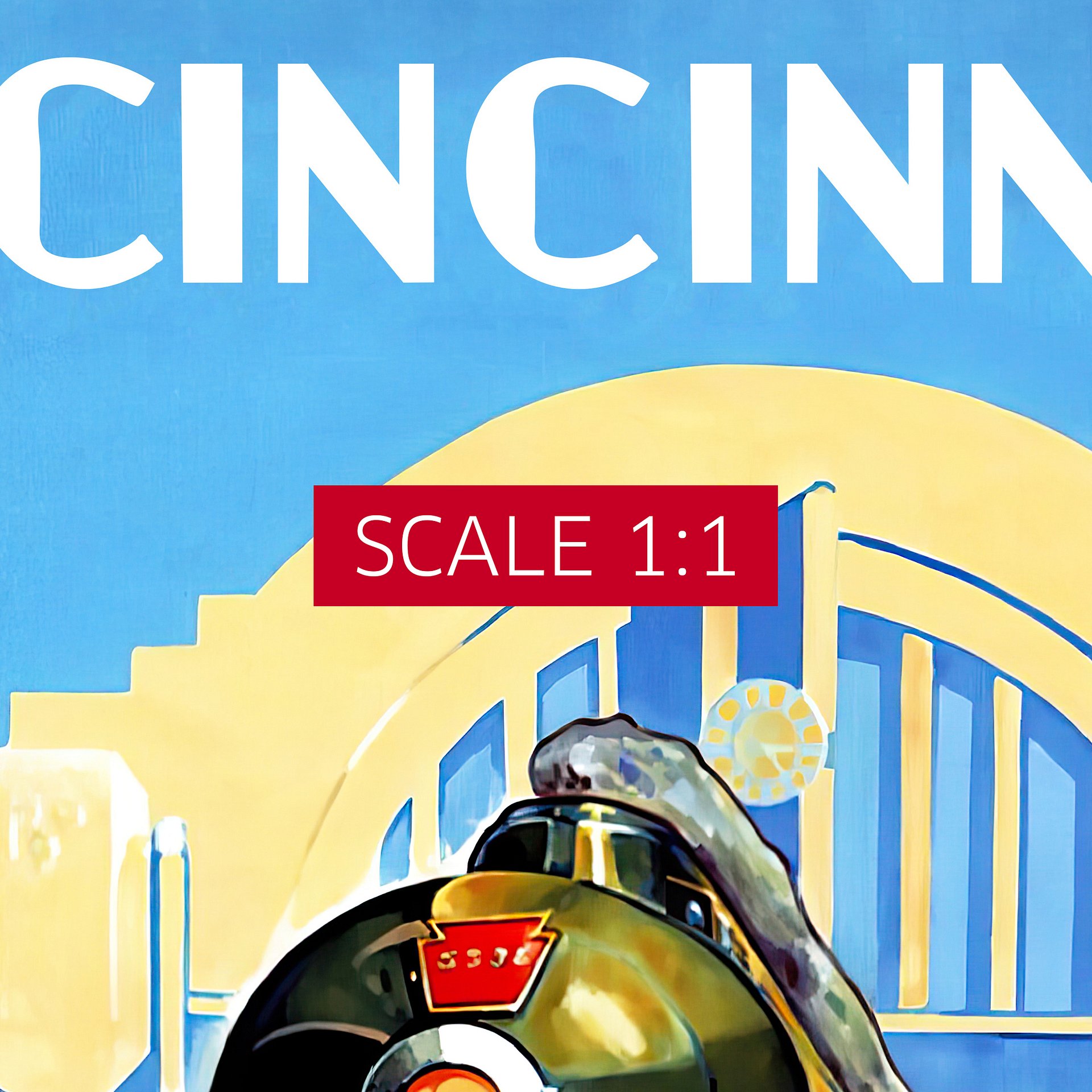 Cincinnati Pennsylvania Railroad, 1950s — retro train poster, vintage train art, train print, retro travel wall art product image (5)