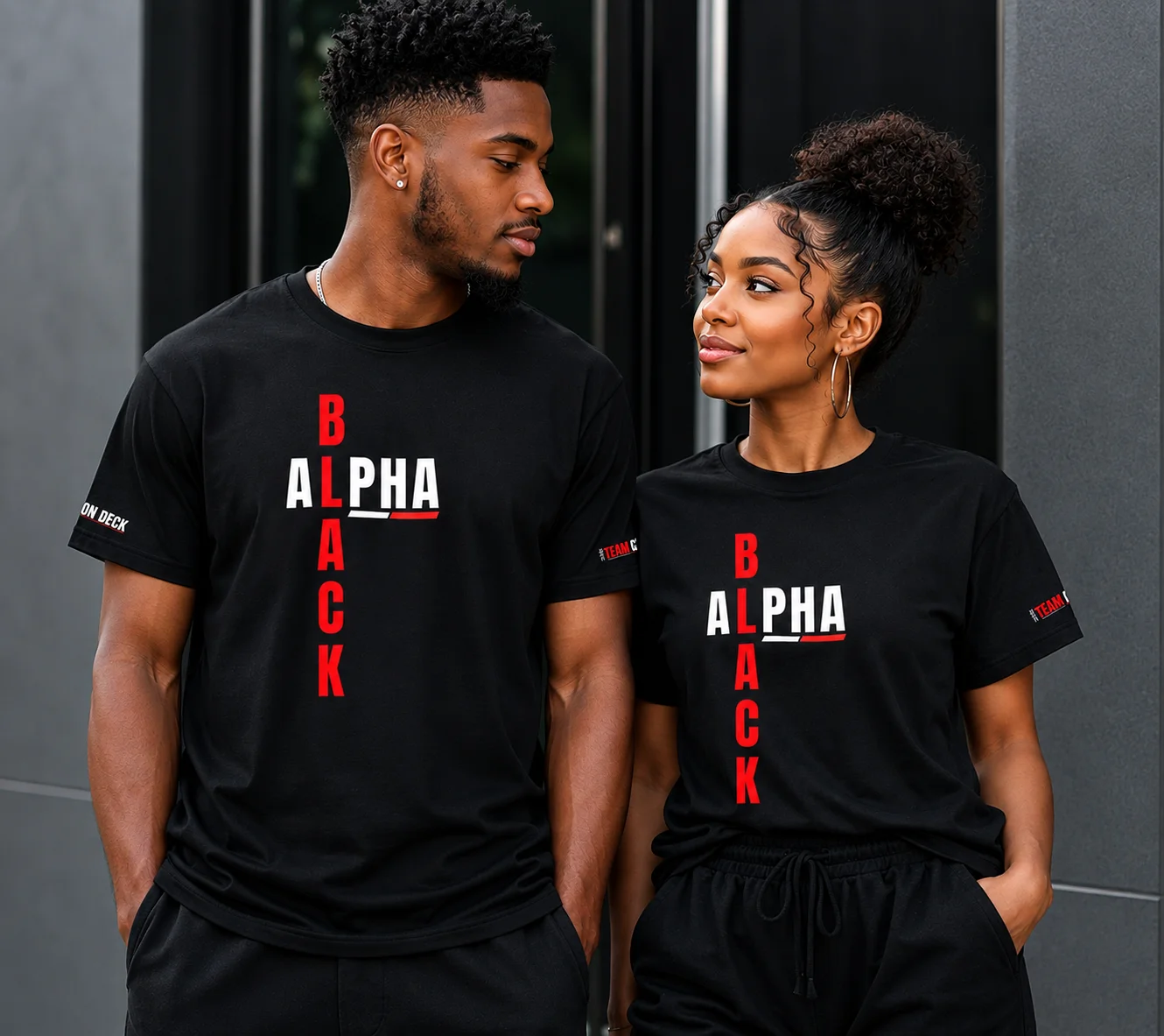 Black Alpha Bold Graphic Tee product image (8)