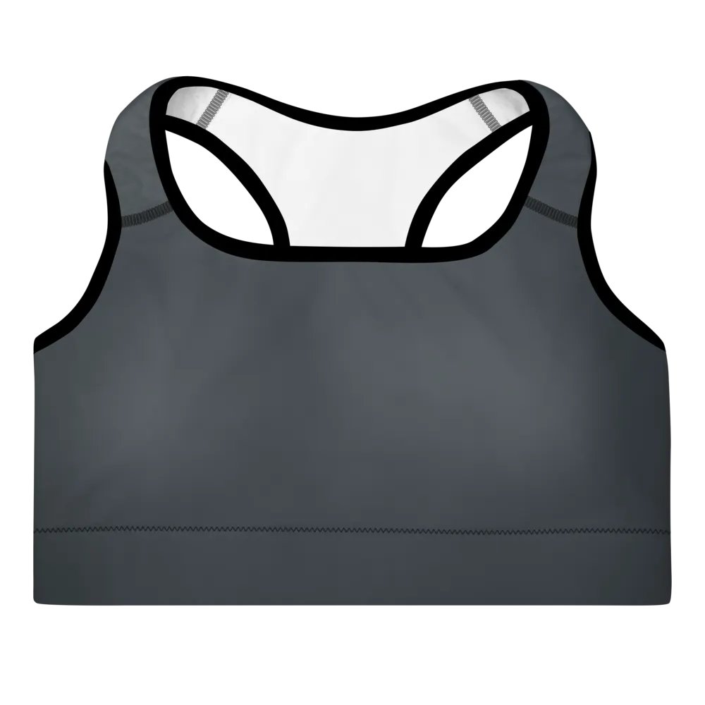 Slate Gray Padded Sports Bra product image (5)