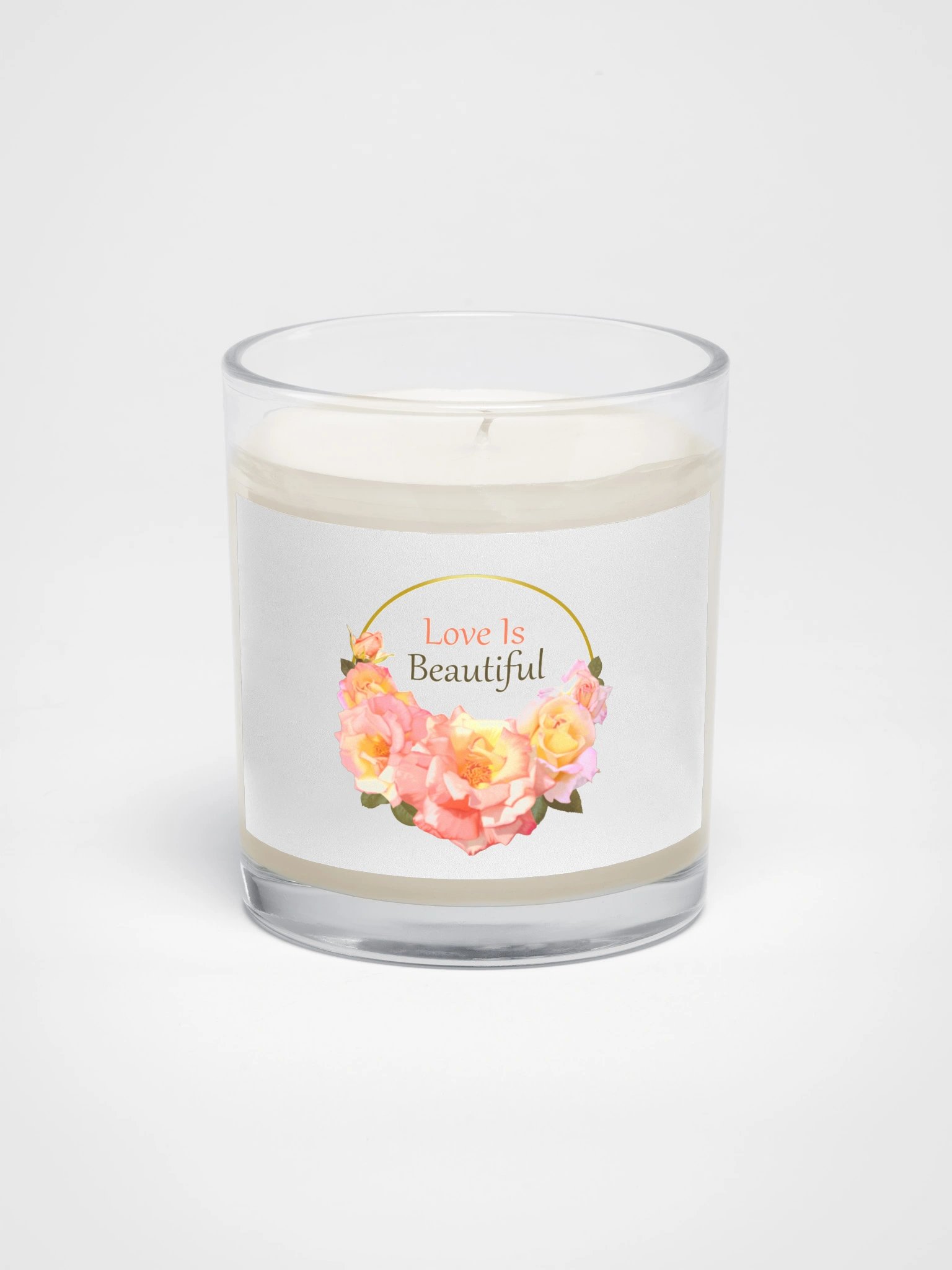 Love Is Beautiful Rose Soy Candle – Romantic Sun-Drenched Floral Gift product image (1)