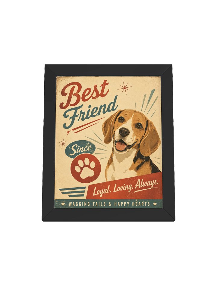 Best Friend Beagle Retro Poster product image (1)