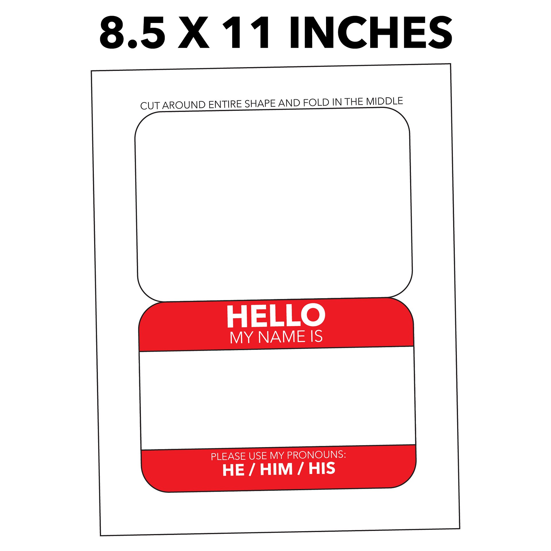 He / Him / His Pronoun Display product image (3)