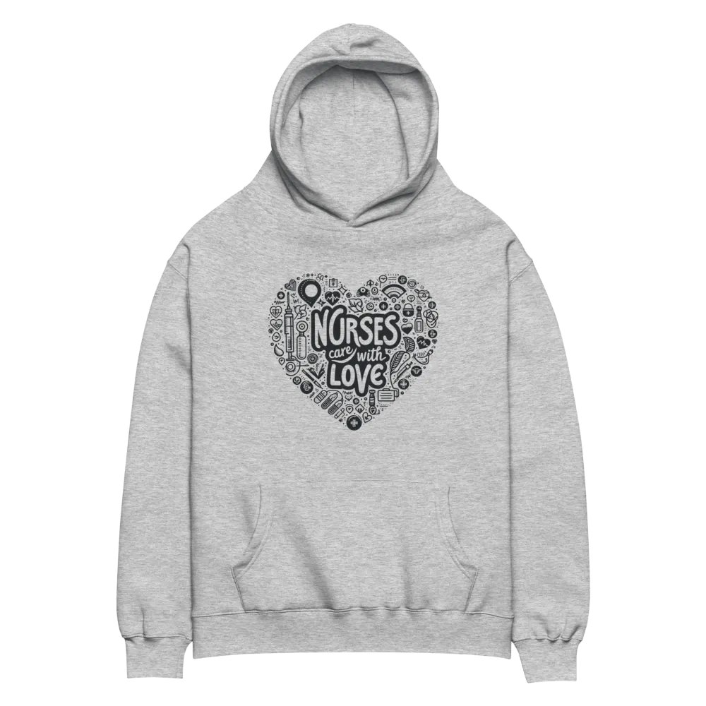 nurses care with love hoodie product image (2)