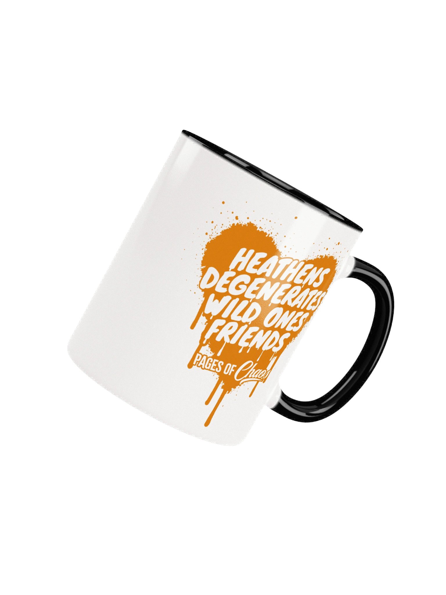 Heathens, Degenerates, Wild Ones, and Friends Mug - Orange w/Color product image (4)