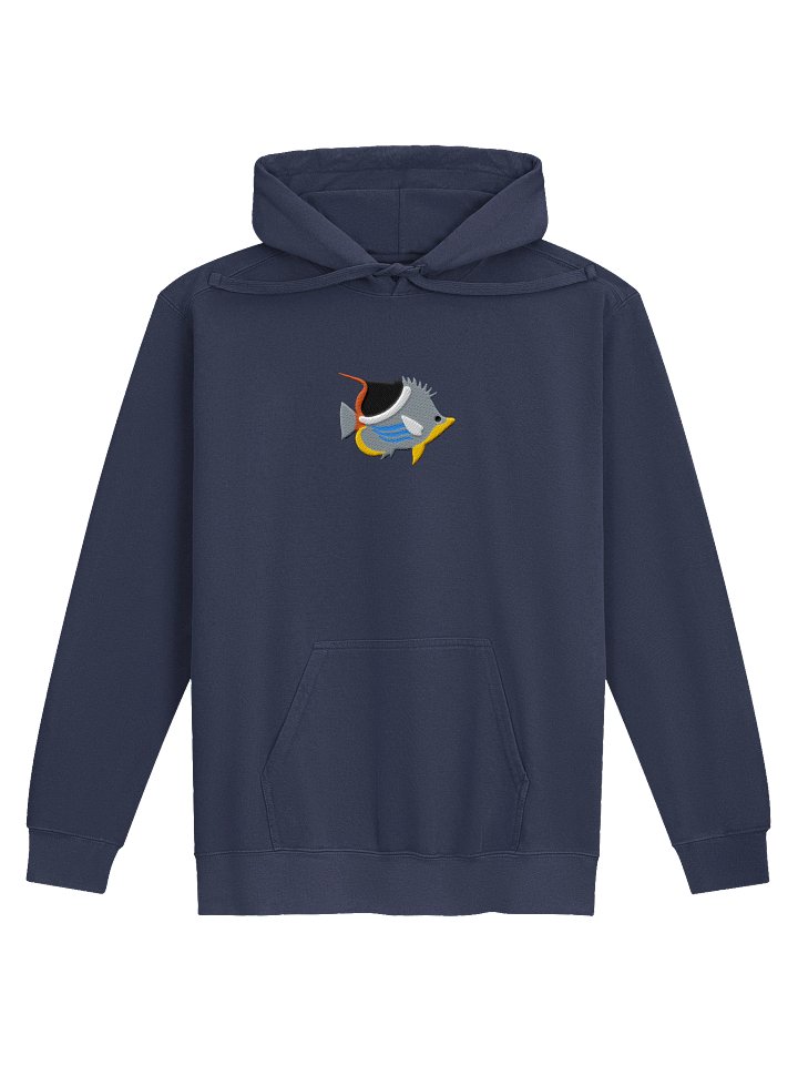 Saddleback Butterflyfish Premium Hooded Sweatshirt (Embroidered) for Reef and Marine Aquarium Lovers product image (1)
