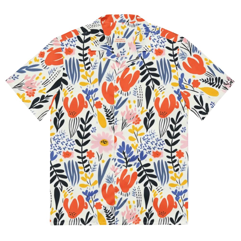Retro Flowers Orange Hawaiian Shirt product image (2)