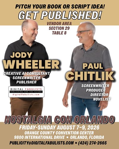 DIGITAL FABULISTS IS COMING TO NOSTALGIA CON ORLANDO, FRIDAY-SUNDAY 7-9 AUGUST 2026!

IN PERSON! DIGITAL FABULISTS PUBLISHER ...