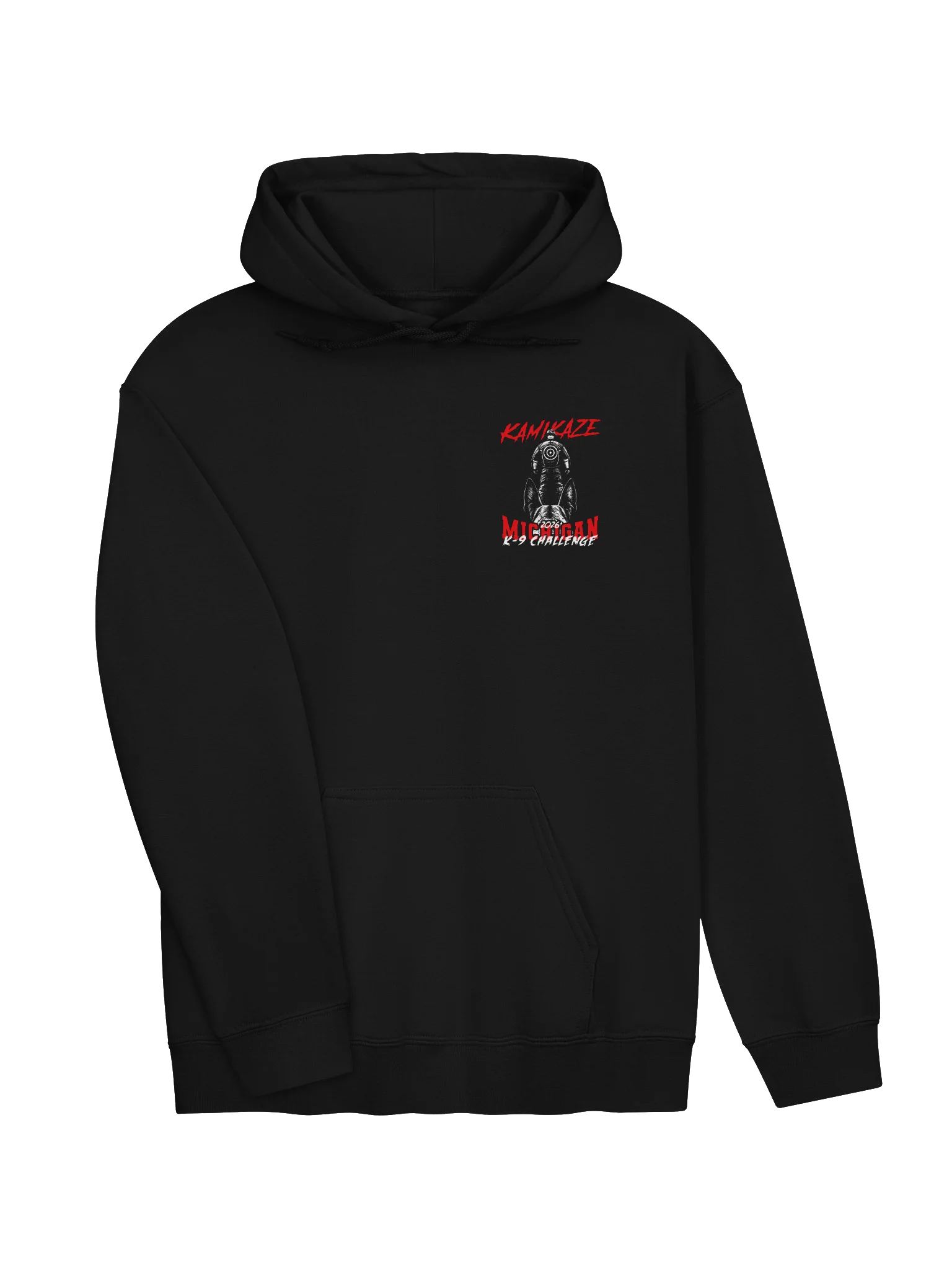 2026 Michigan K-9Challenge -KAMIKAZE - back and Chest Print Hoodie product image (3)