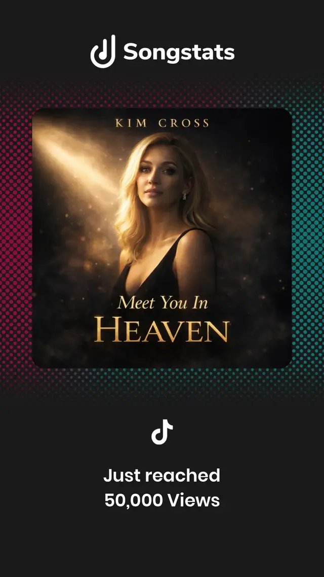 “Meet Me in Heaven” just hit 50K views, and I’m kind of blown away. This song means so much to me, and seeing that many people stop, listen, connect, and share it is something I’ll never take for granted. “Meet Me in Heaven” is from the album Meet You in Heaven and is streaming everywhere you get your music. Thank you for listening, sharing, and continuing to support independent music. Every single view means more than you know. 🤍 #MeetMeInHeaven #MeetYouInHeaven #KimCrossMusic #OriginalMusic #IndependentArtist