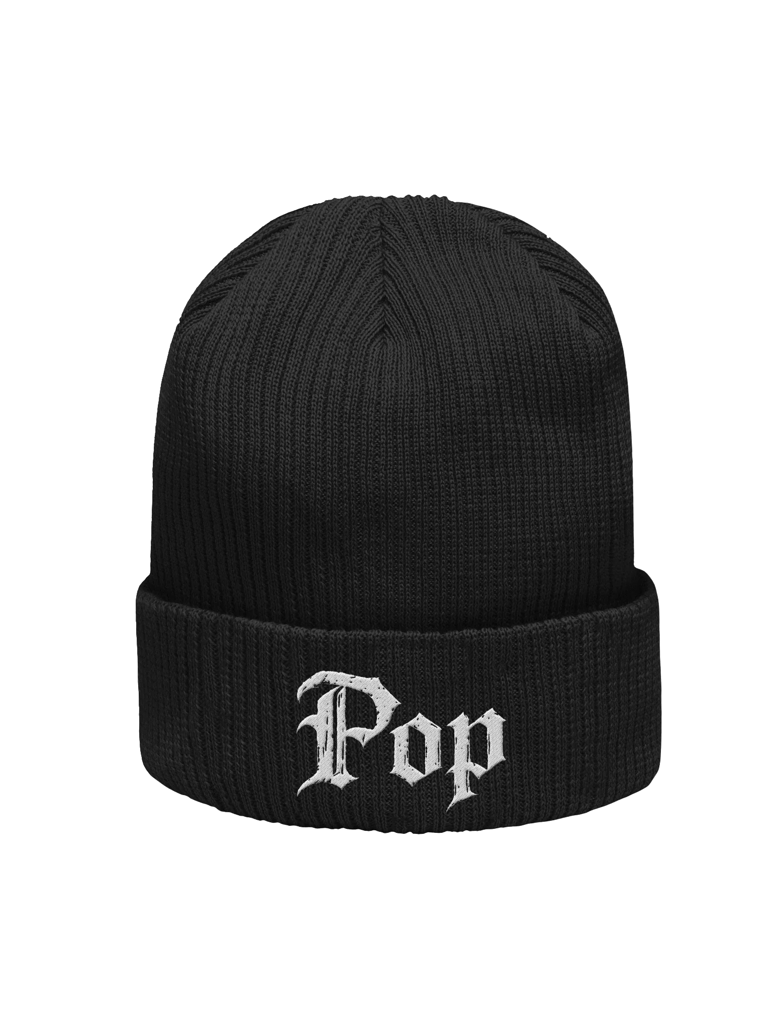 POP Logo Gothic Monogram Organic Ribbed Beanie product image (3)