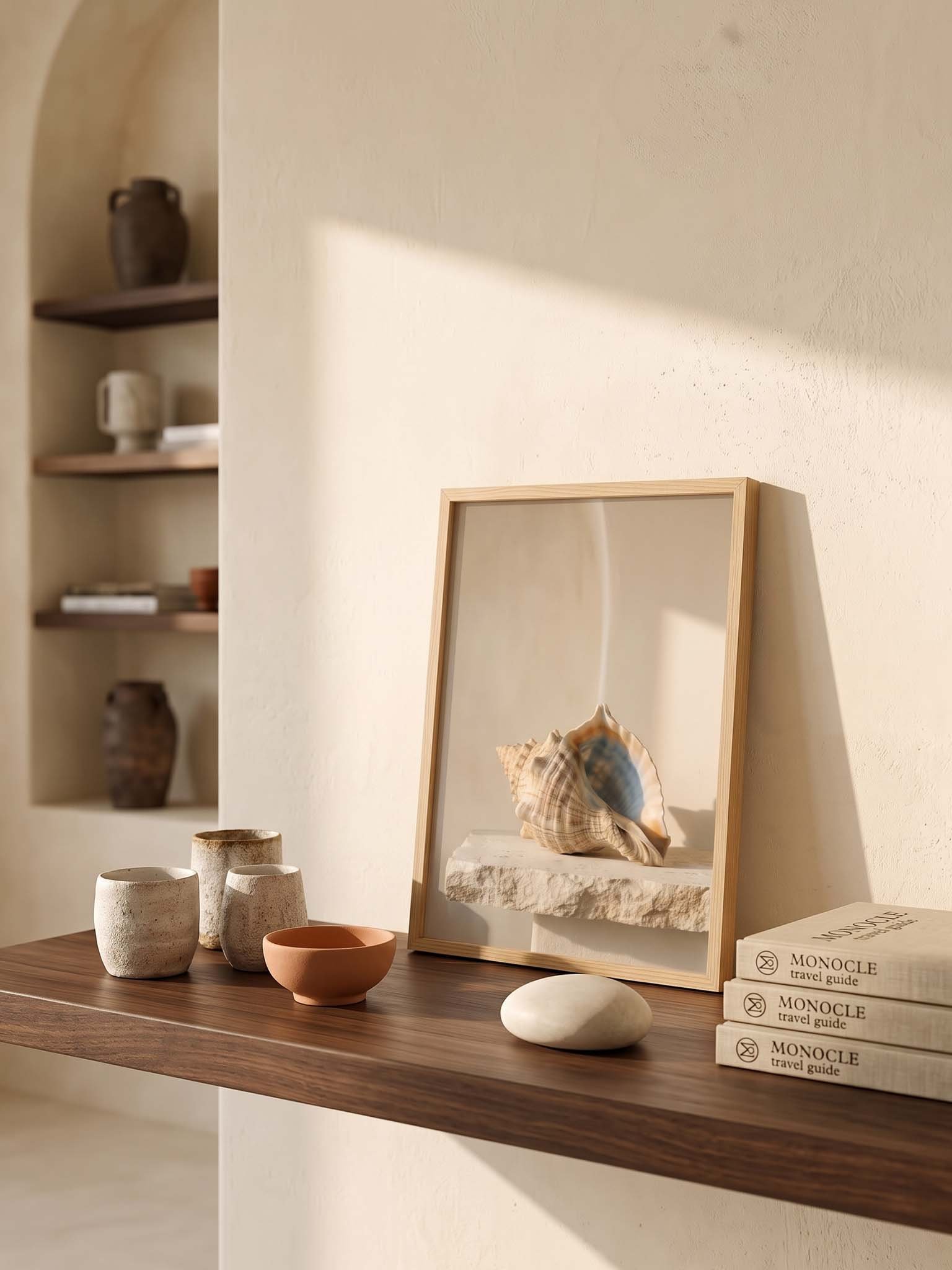 The Floating Shell - Surrealist Coastal Sculptural Wall Art product image (73)