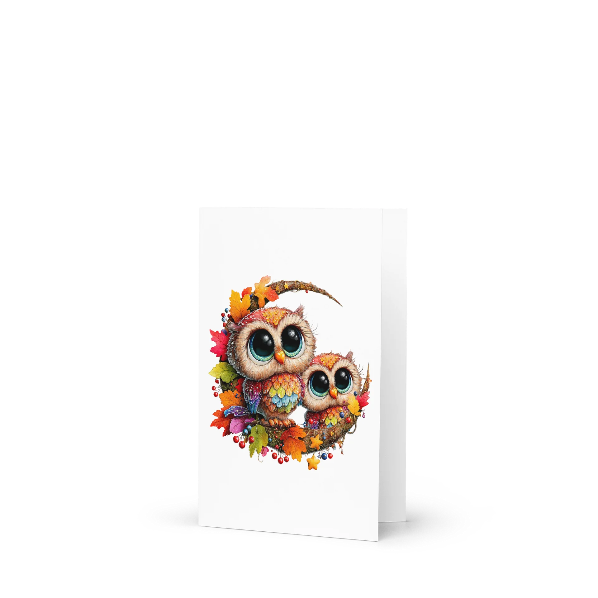 Autumn Owl Pair Greeting Card product image (1)