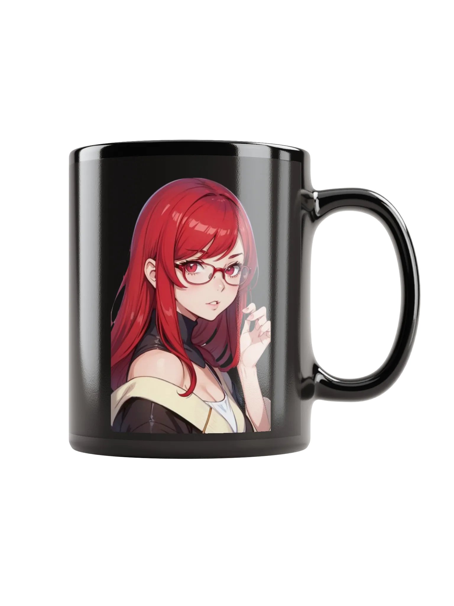 (RED WAIFU) K Black Mug product image (1)