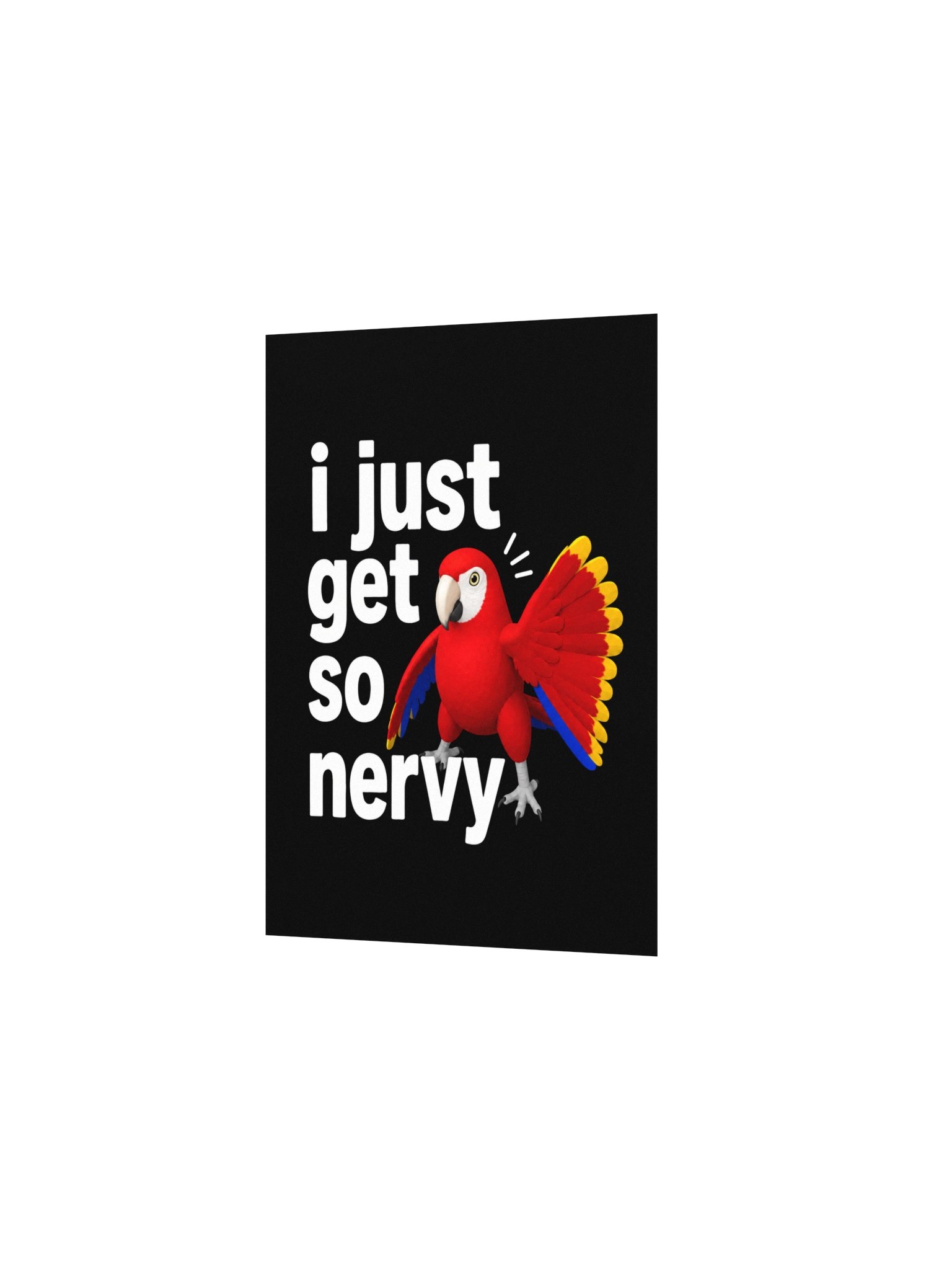 Scarlet Macaw - I Just Get So Nervy - Matte Paper Poster product image (2)