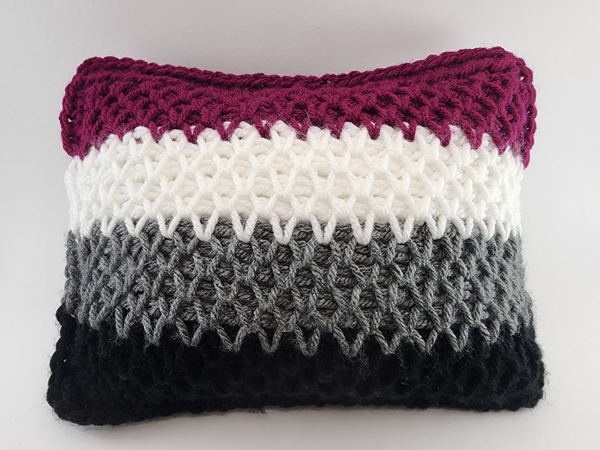 Crochet Pride Flag Pillow: Rainbow LGBTQia Decor, Handmade product image (4)