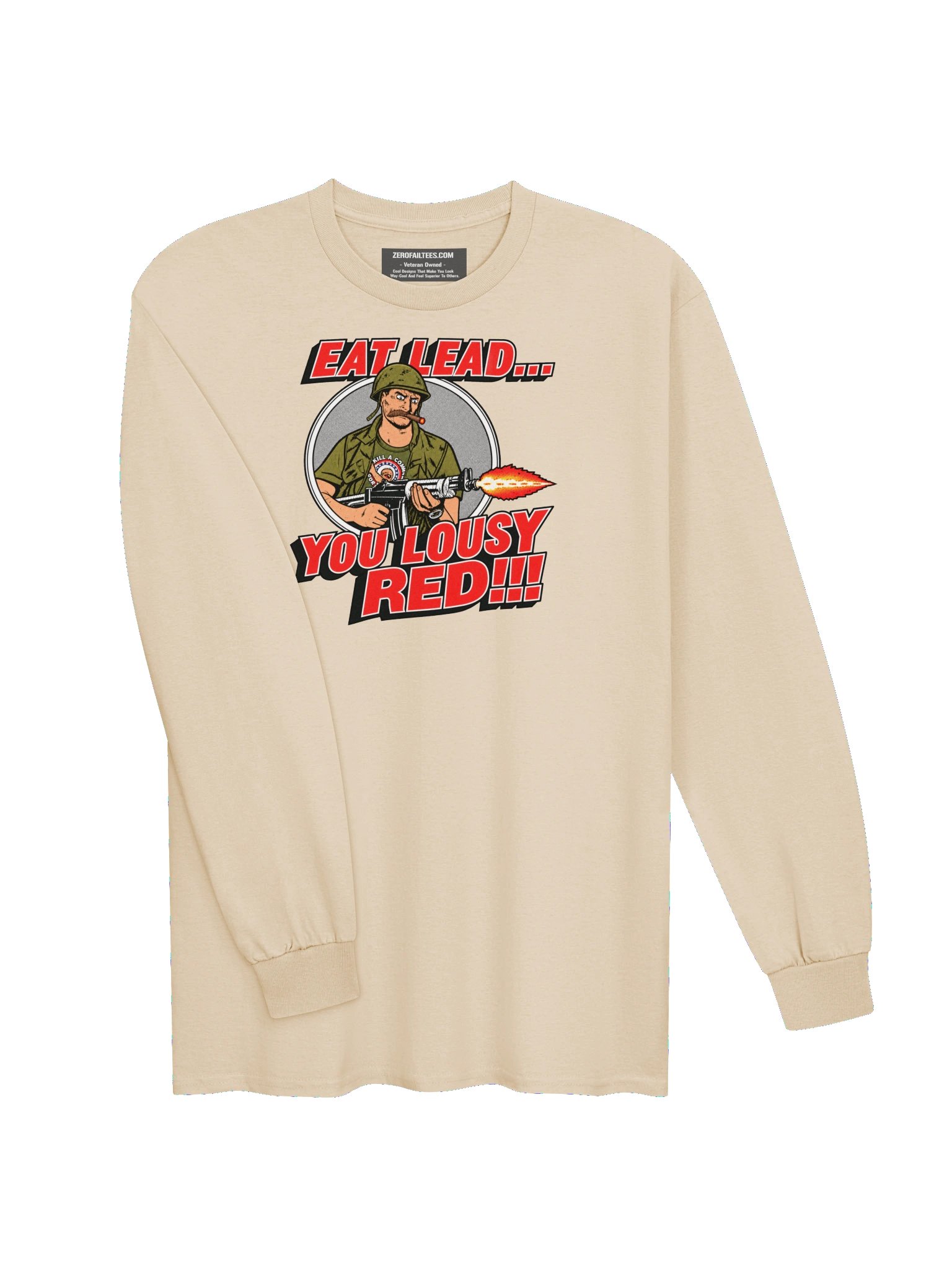 EAT LEAD... YOU LOUSY RED!!! Cotton Long Sleeve T-Shirt product image (15)