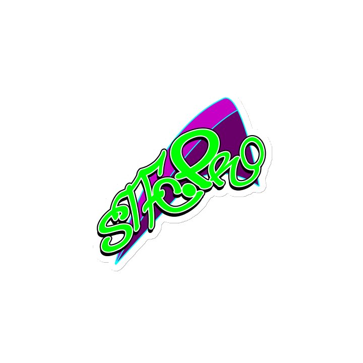STFC.PRO Graffiti Die-Cut Magnet product image (2)
