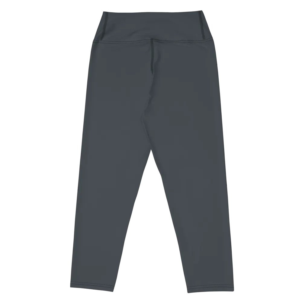 Slate Gray High-Waist Capri Leggings product image (6)