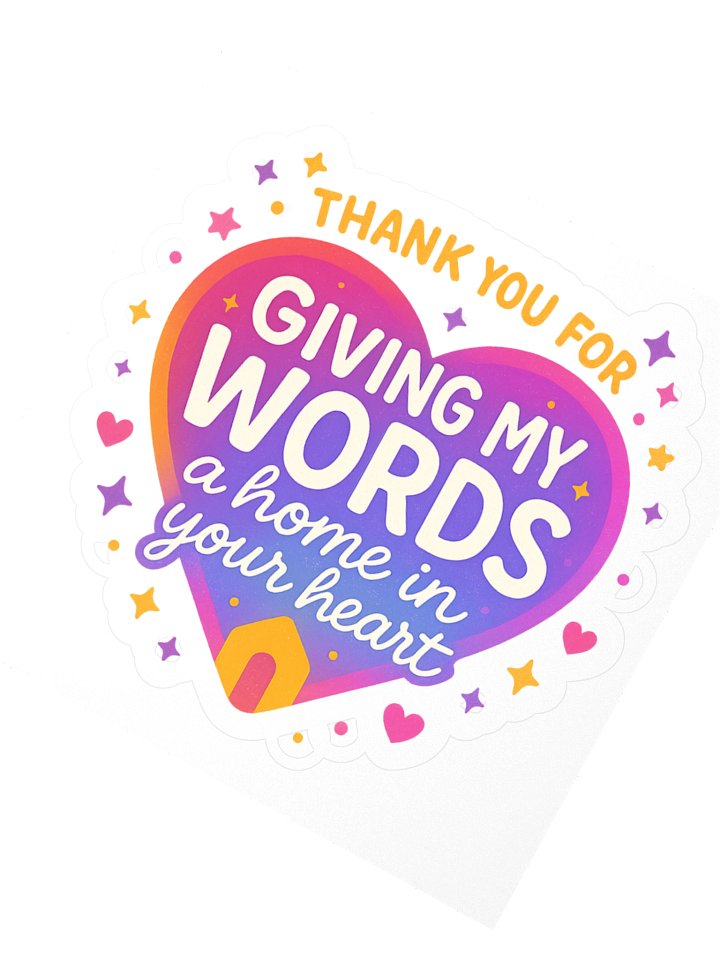Giving My Words a Home 1 Sticker product image (6)
