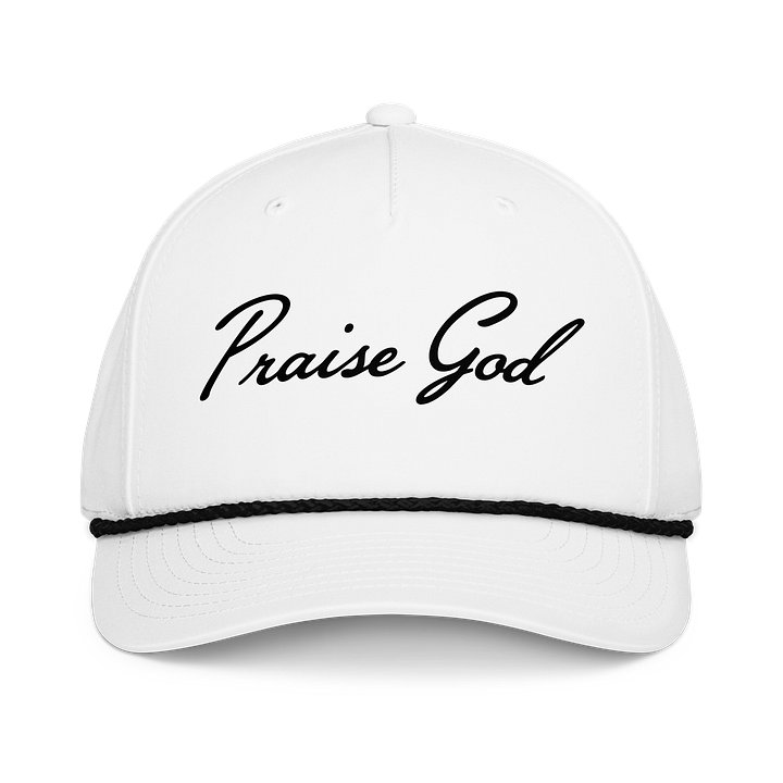 PRAISE GOD ESSENTIAL GOLF ROPE HAT - WHITE product image (1)