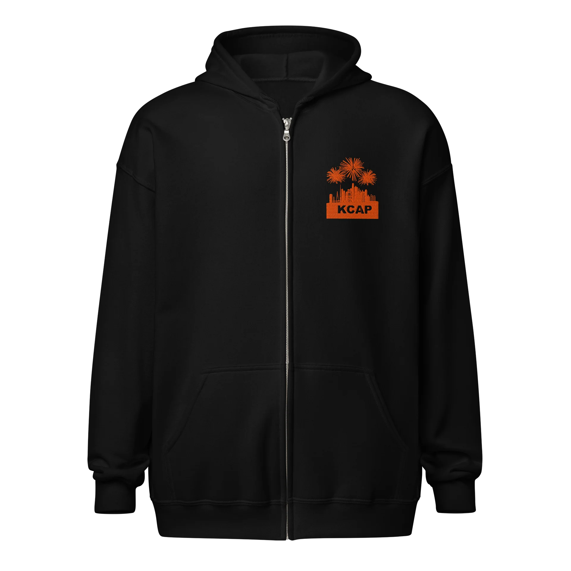 Zip Up Hoodie - Orange Logo product image (2)