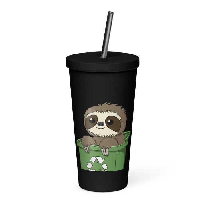 Insulated Tumbler with a Straw - Bin product image (1)