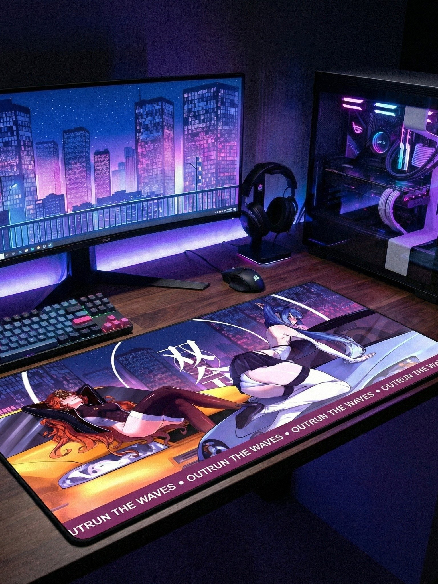Iuno & Augusta JDM Deskmat | Wuthering Waves XL Gaming Desk Pad product image (1)