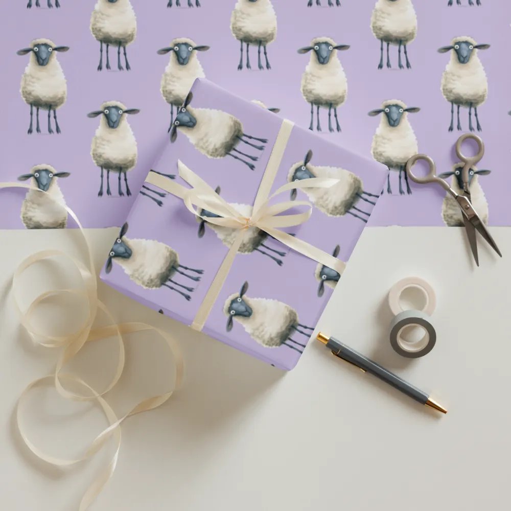 Quirky Sheep Wrapping paper product image (12)