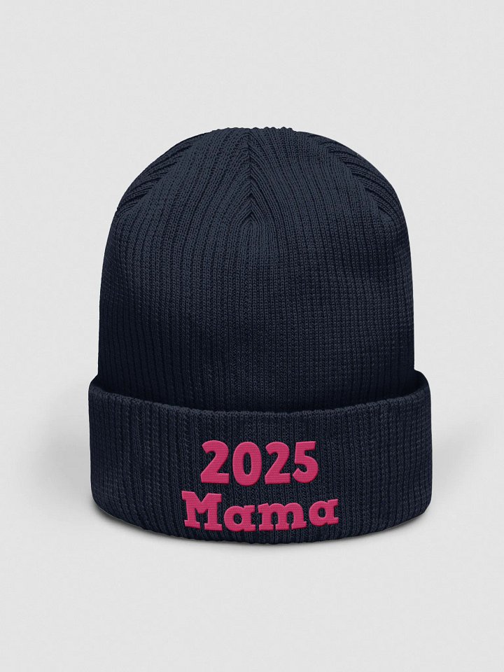 2025 Mama Embroidered Ribbed Beanie product image (1)