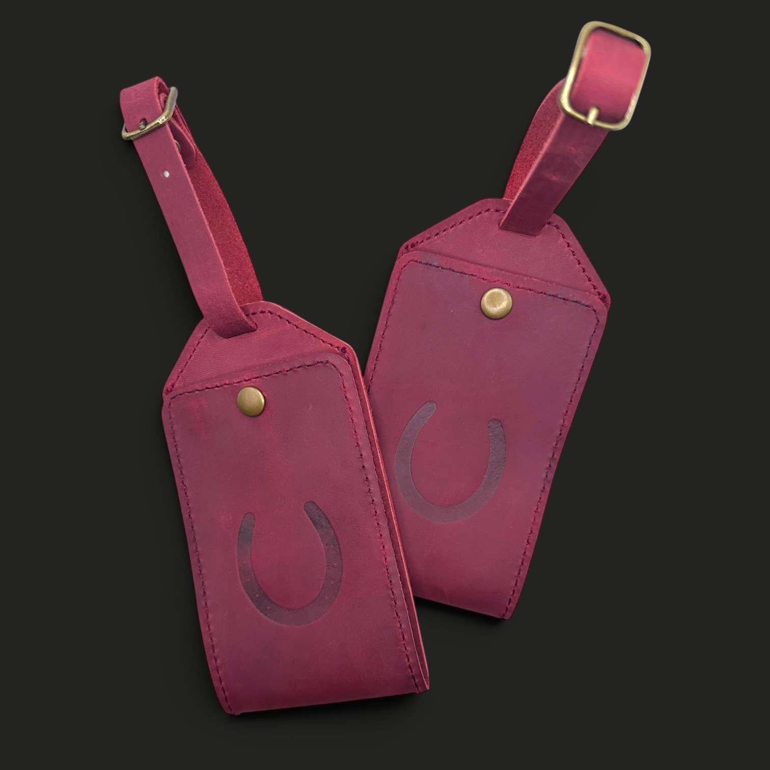 LSP Leather Luggage Tag in Reserve Red product image (2)