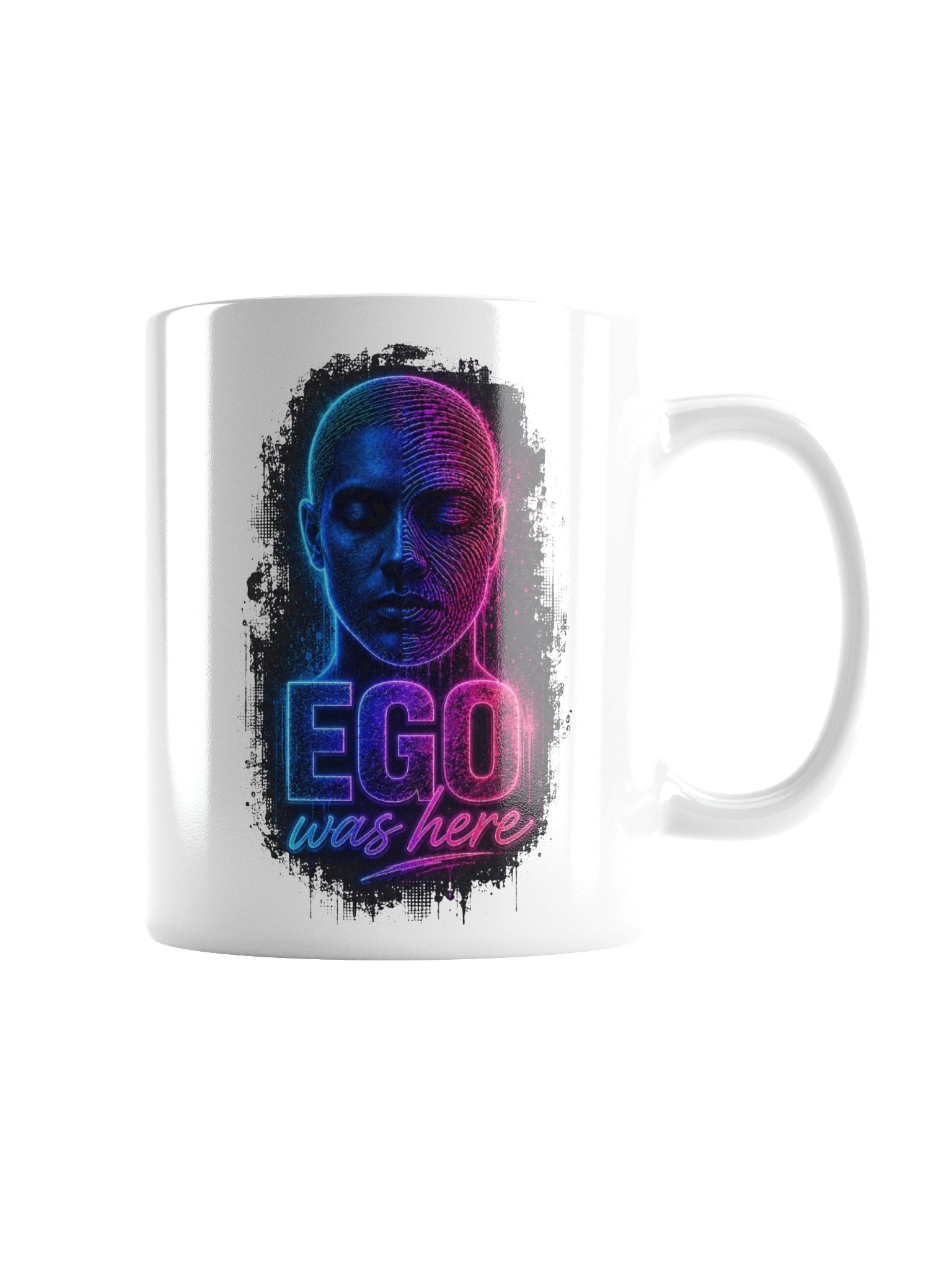 Neon Portrait White Glossy Mug product image (1)