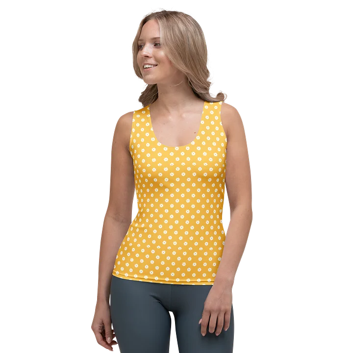 Yellow Daisy All-Over Print Women’s Fitted Tank Top product image (1)