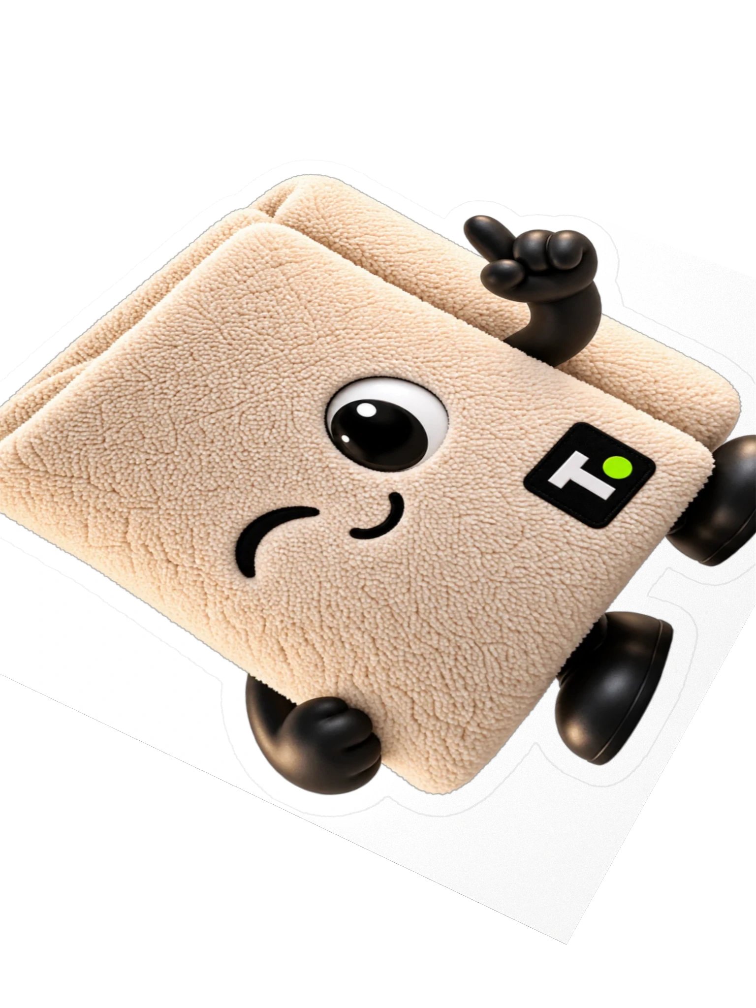 Towel Sticker, Winking product image (3)