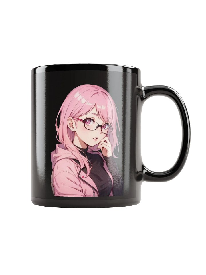 (PINK WAIFU) K Black Mug product image (1)
