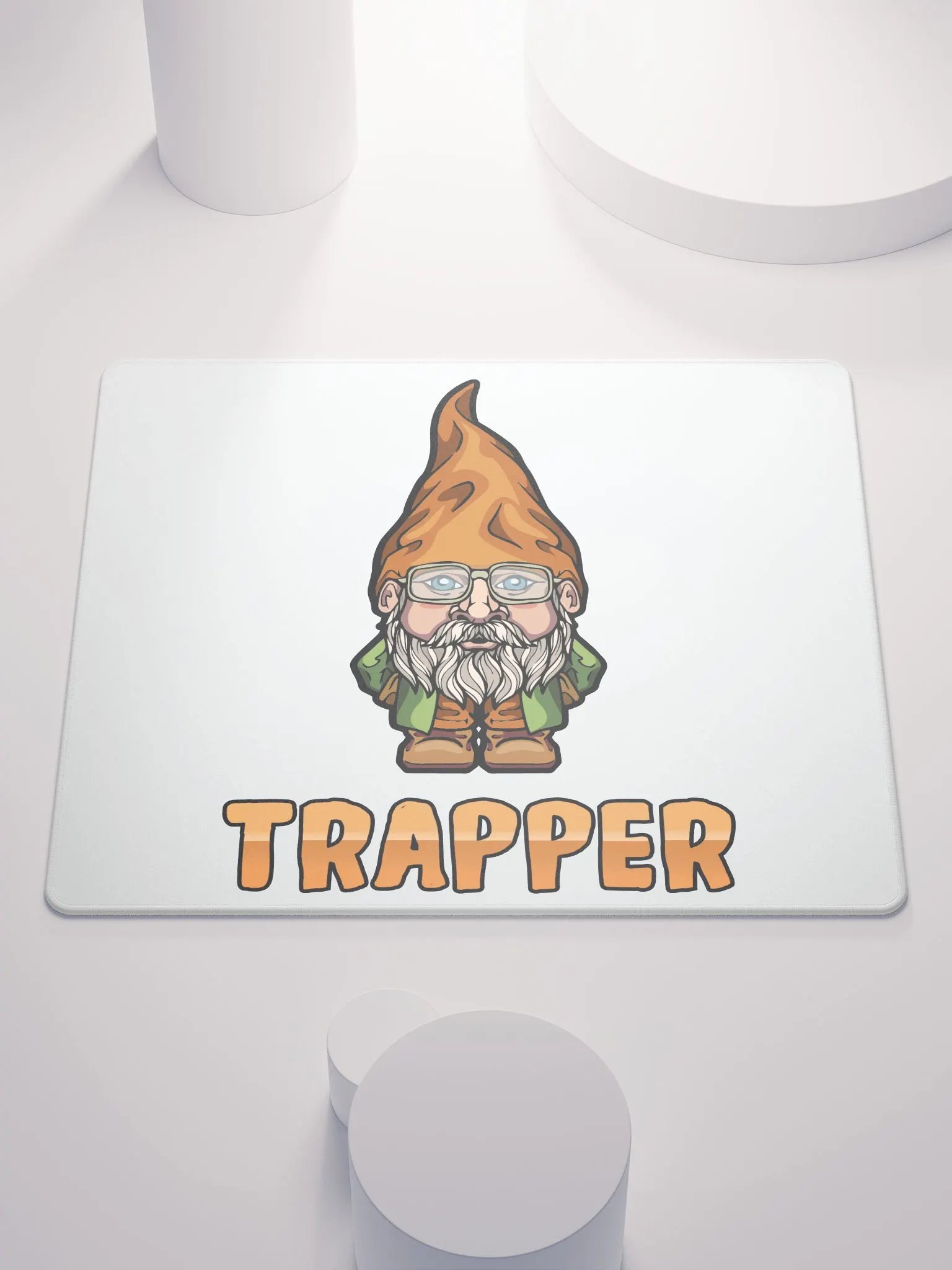 Trapper Logo Gaming Mouse Pad - White Background product image (1)