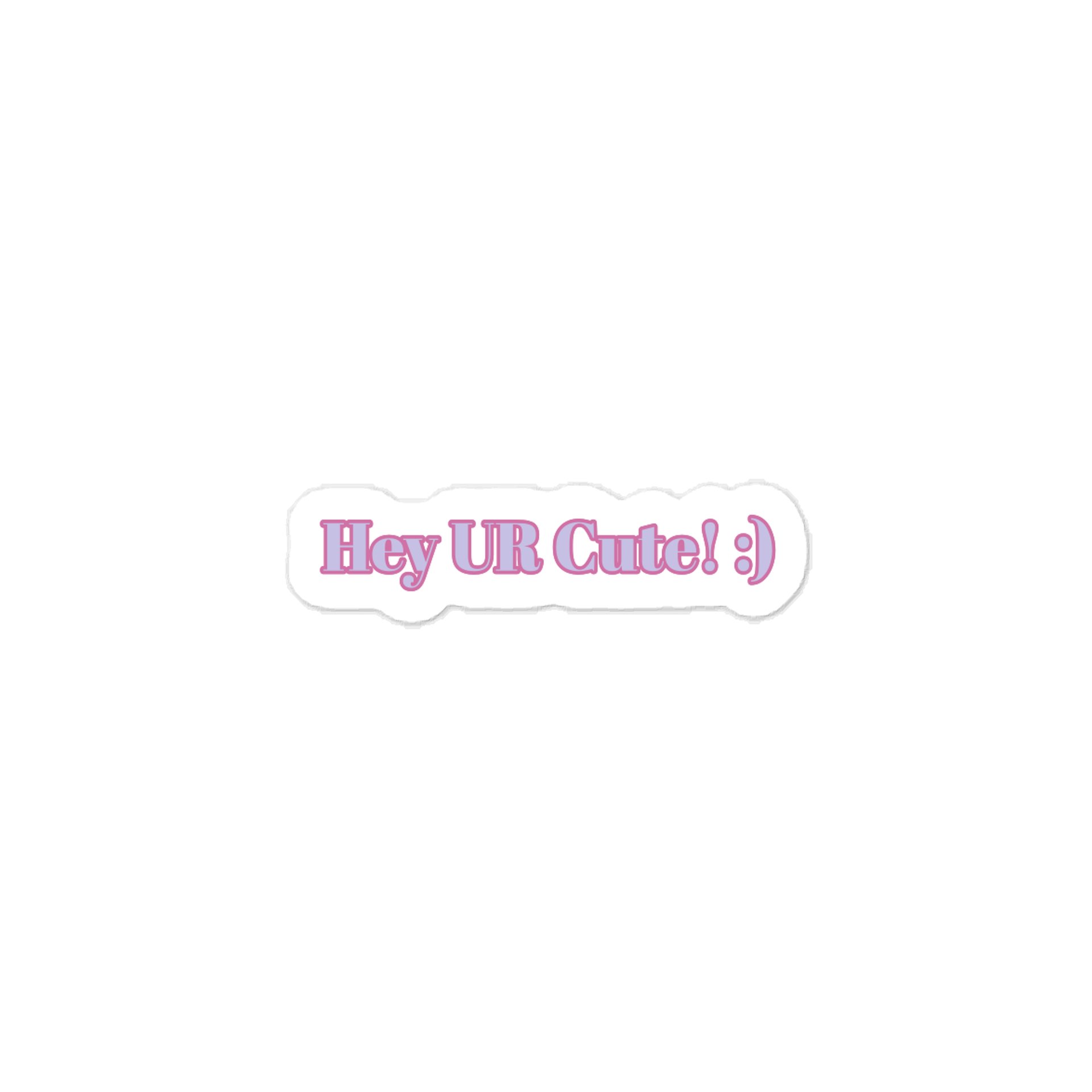 Hey UR Cute! :) Valentine’s Day Sticker. product image (1)