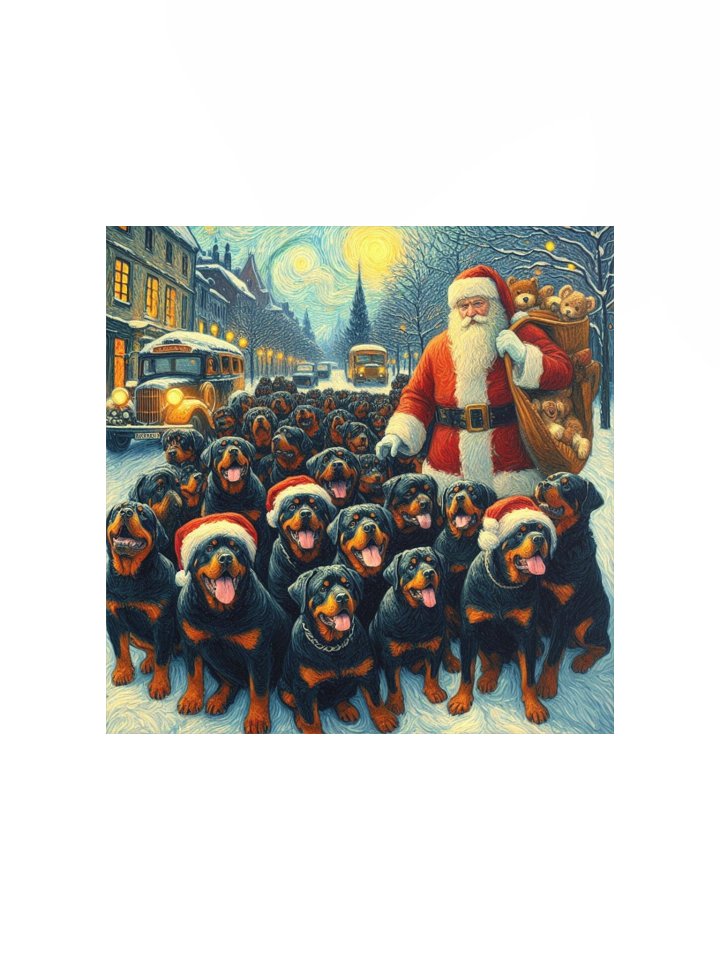 Santa's Rottweiler Wonderland Poster product image (4)