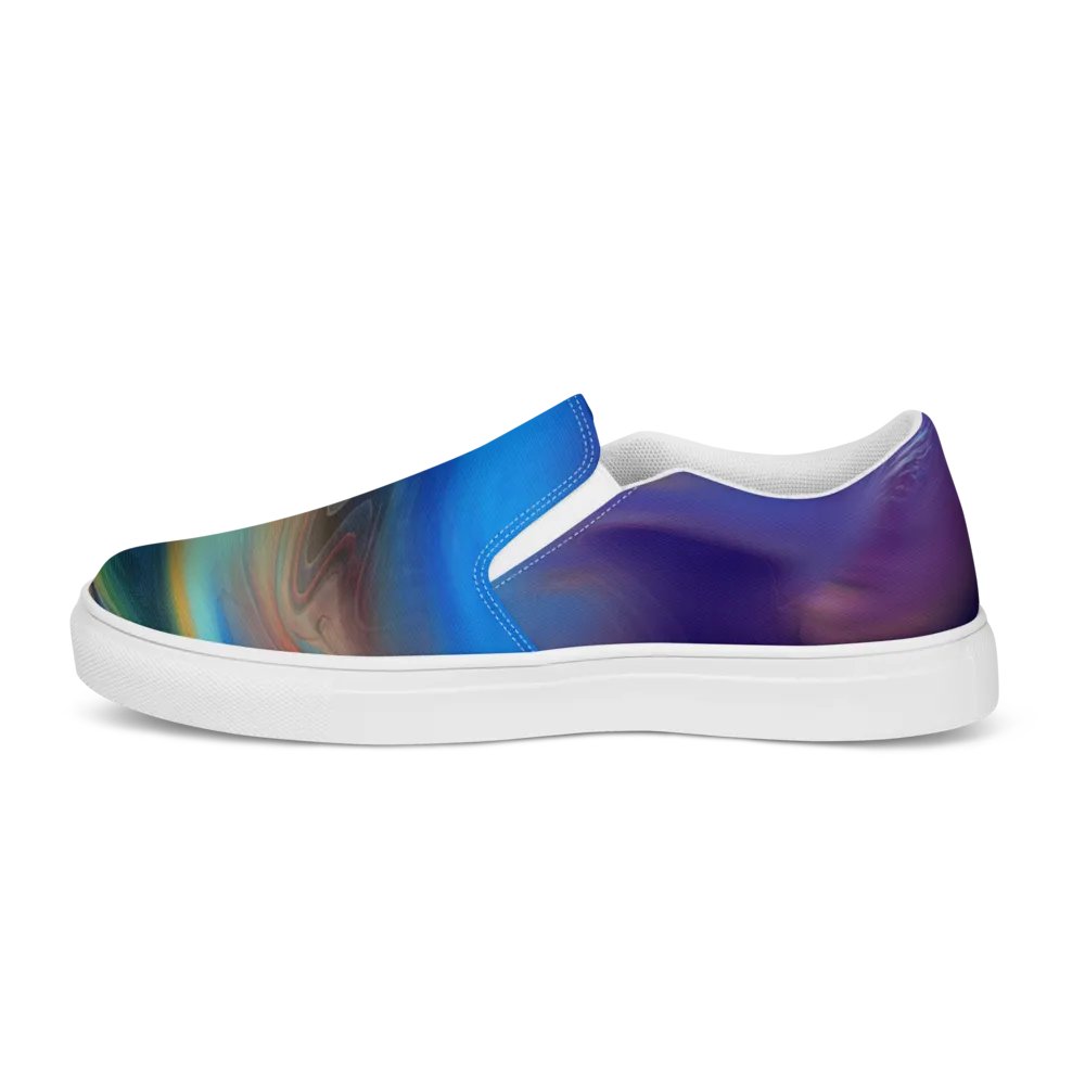 Vibrant Swirl Men's Canvas Slip-On Shoes product image (8)