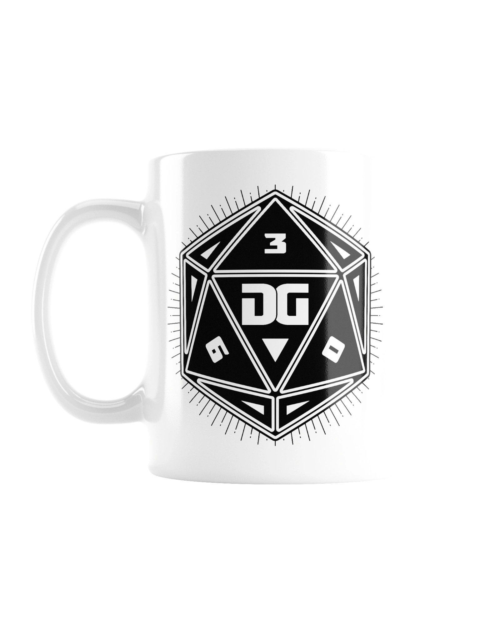 DND Dice White logo Mug product image (1)