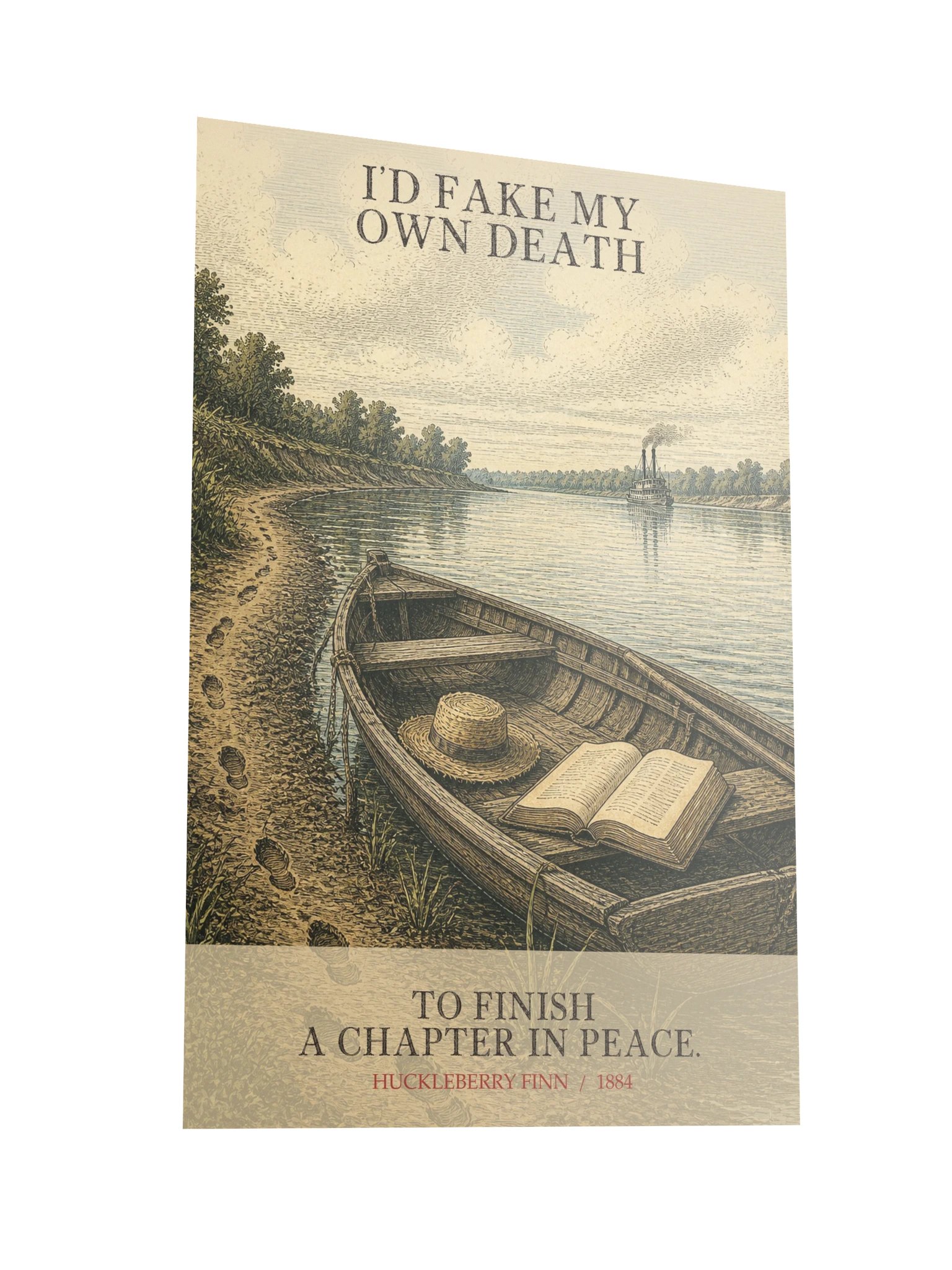 D Fake Own Death Finish Chapter Peace -- Adventures of Huckleberry Finn Art Print product image (10)