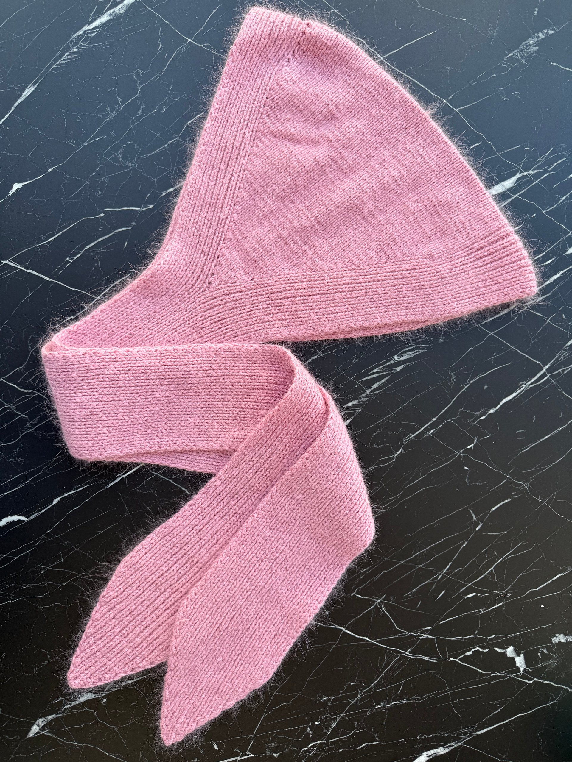 Knit Hat-Hood with Ties Pattern product image (3)