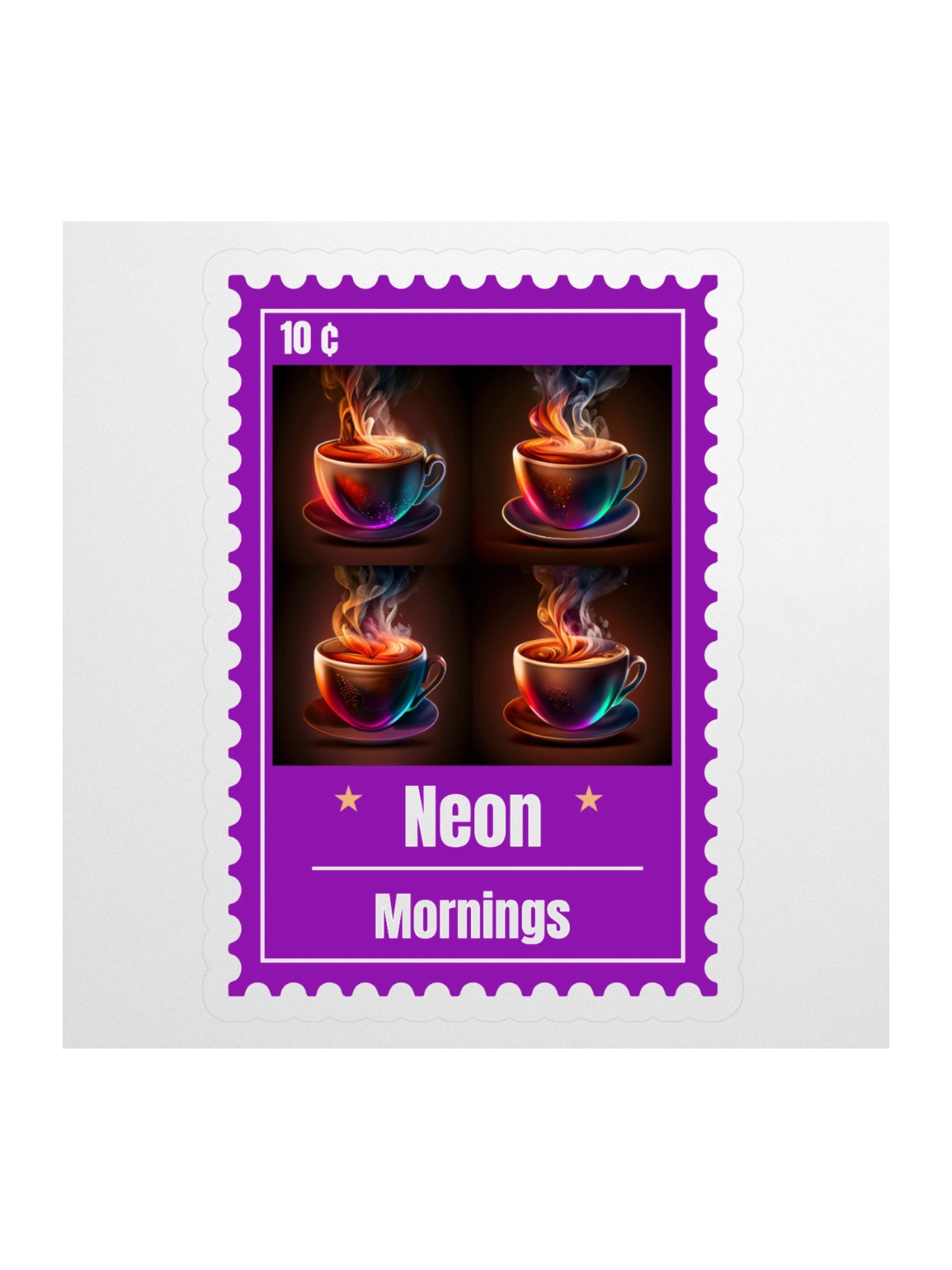 Neon Mornings Kiss Cut Sticker product image (1)